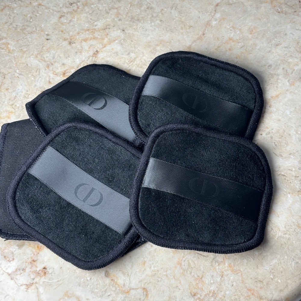 Dior‎ Reusable Makeup Remover Pads Set Storage Pouch Black White - Picture 6 of 10